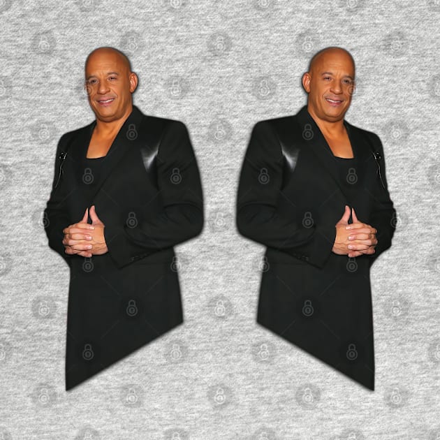 Vin Diesel - Celebrities - Actor -  2020 | Two Stickers #4 by Semenov